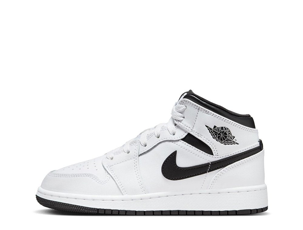 Air Jordan 1 Mid 'White Black'(GS)