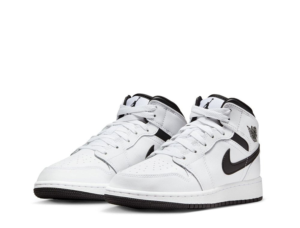 Air Jordan 1 Mid 'White Black'(GS)