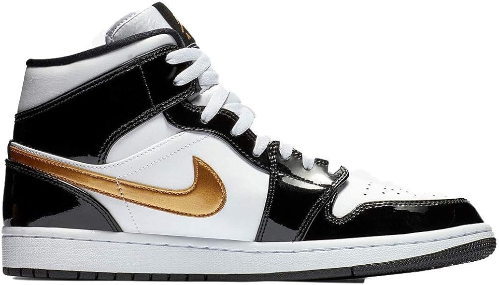 Jordan 1 Mid ‘Patent’ "Black & Metallic Gold"